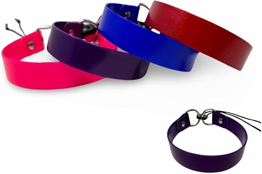 SparkDog Collars HiFlex Quick Adjust E-Collar Replacement Strap Dog Training Collar Fits Educator, Garmin, Dogtra, Sportdog Replacement Strap, Genuine BioThane -Made in The USA HiFlex Purple, 1"