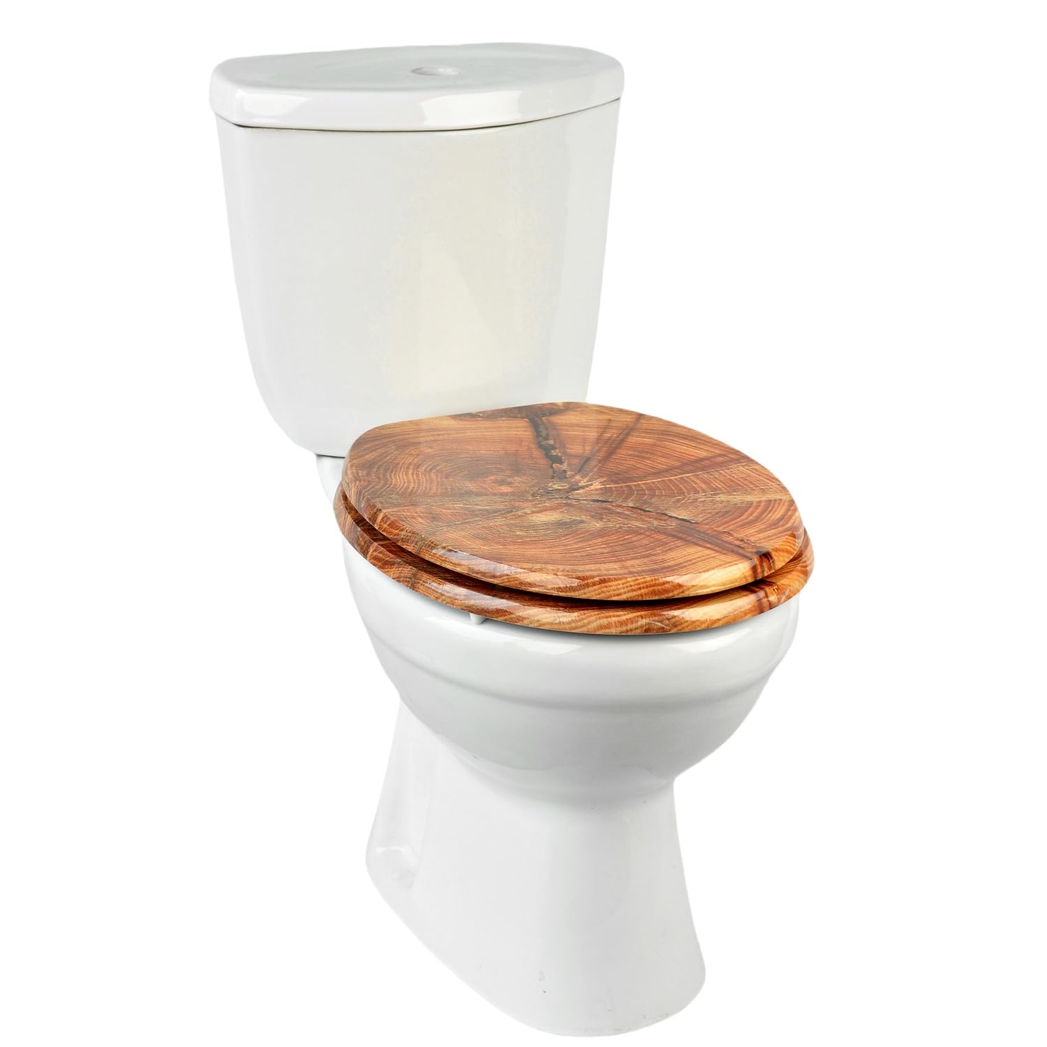 SINOBATH H264-S03 - Sedile WC con sistema di abbassamento automatico, interno in legno MDF