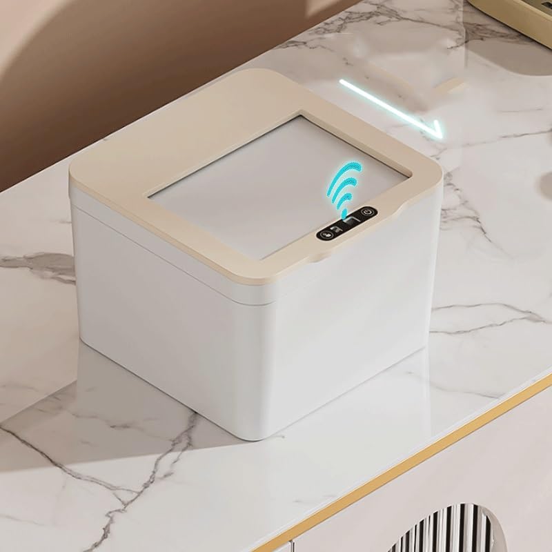 Desktop Intelligent Sensing ABS Garbage Bin Car Mounted Wall Storage Box Office Bathroom Tissue