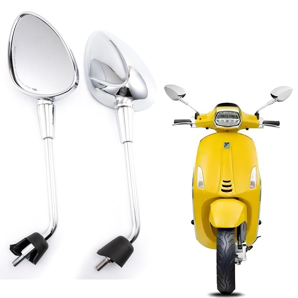 Rétroviseur latéral pour moto E9 adapté au Sprint 50 125 150 2014-2022 Rétroviseur pour scooter et moto, vis 8 mm (Argent)
