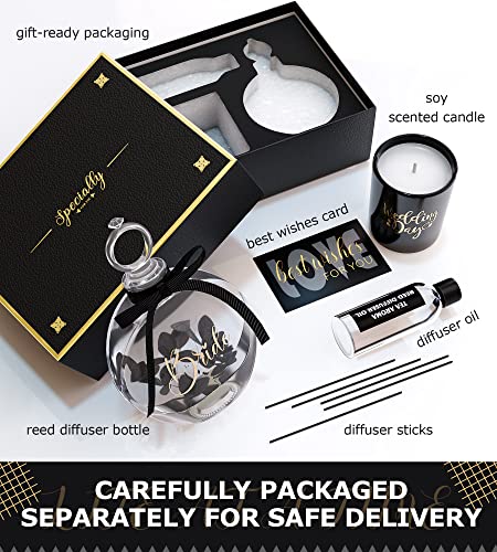 Le Cadeau Bridal Shower Gift, Engagement Gifts For Her, Wedding Gifts For Bride, Unique Bride To Be Gifts Box, Bachelor Gifts For Bride, Reed Diffuser Bottle, Scented Candle #TOP5