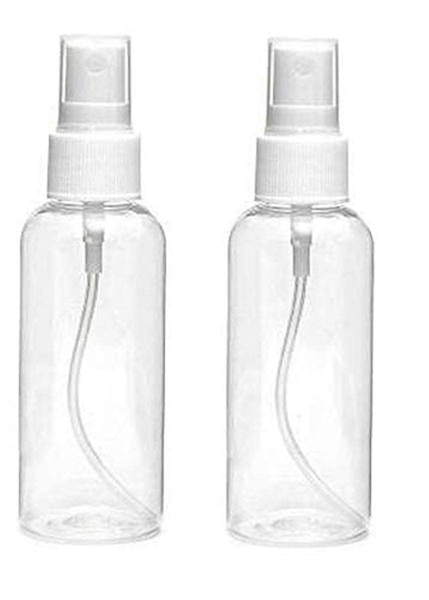 100ML Empty Refillable Fine Mist Sprayer Atomizer Spray Bottle with Ultra-Fine Mist Pump and Cap (Pack of 2)