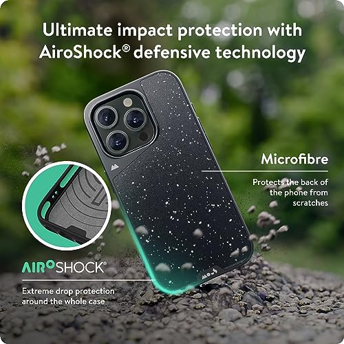 Image of Mous Polycarbonate For iPhone 15 Pro Case Magsafe Compatible - Limitless 5.0 - Speckled Black Fabric - Protective iPhone 15 Pro Case - Shockproof Phone Cover