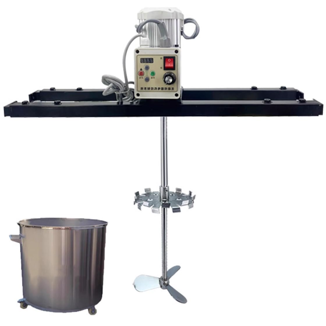 Máquina mezcladora eléctrica con agitador, equipo de agitación de pintura de alto par de 2100 W para tanques de 1000 L, ideal para aplicaciones de disolución y mezcla de tinta