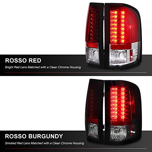 Vipmotoz Premium Led Tail Light Lamp For 2007-2013 Chevy Silverado 1500 2500Hd 3500Hd - Smoke Red Lens, Driver And Passenger Side #TOP5