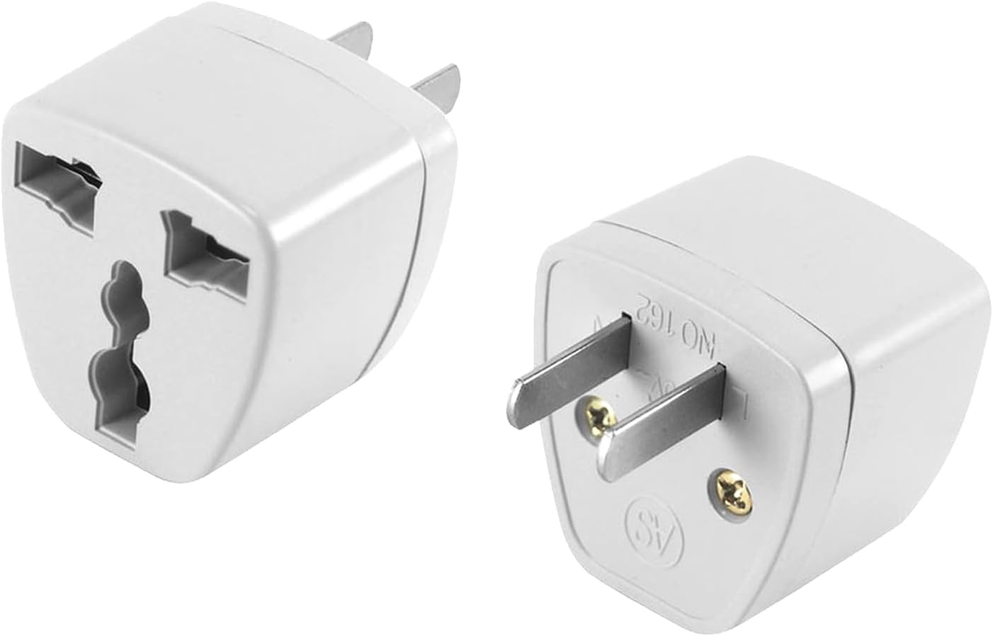 hi-plasst universal travel adapter for usa (pack of 2) (type-a // us-canada, japan, philippines) - type a usa plug // india to us plug adapter