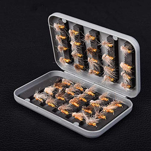 Leurres de Pêche Kit 4 0PCS Set de pêche à la Mouche Souchée Truite Siltted Bait Pêche Crochets Tackle avec Boîte Artificielle Appâts
