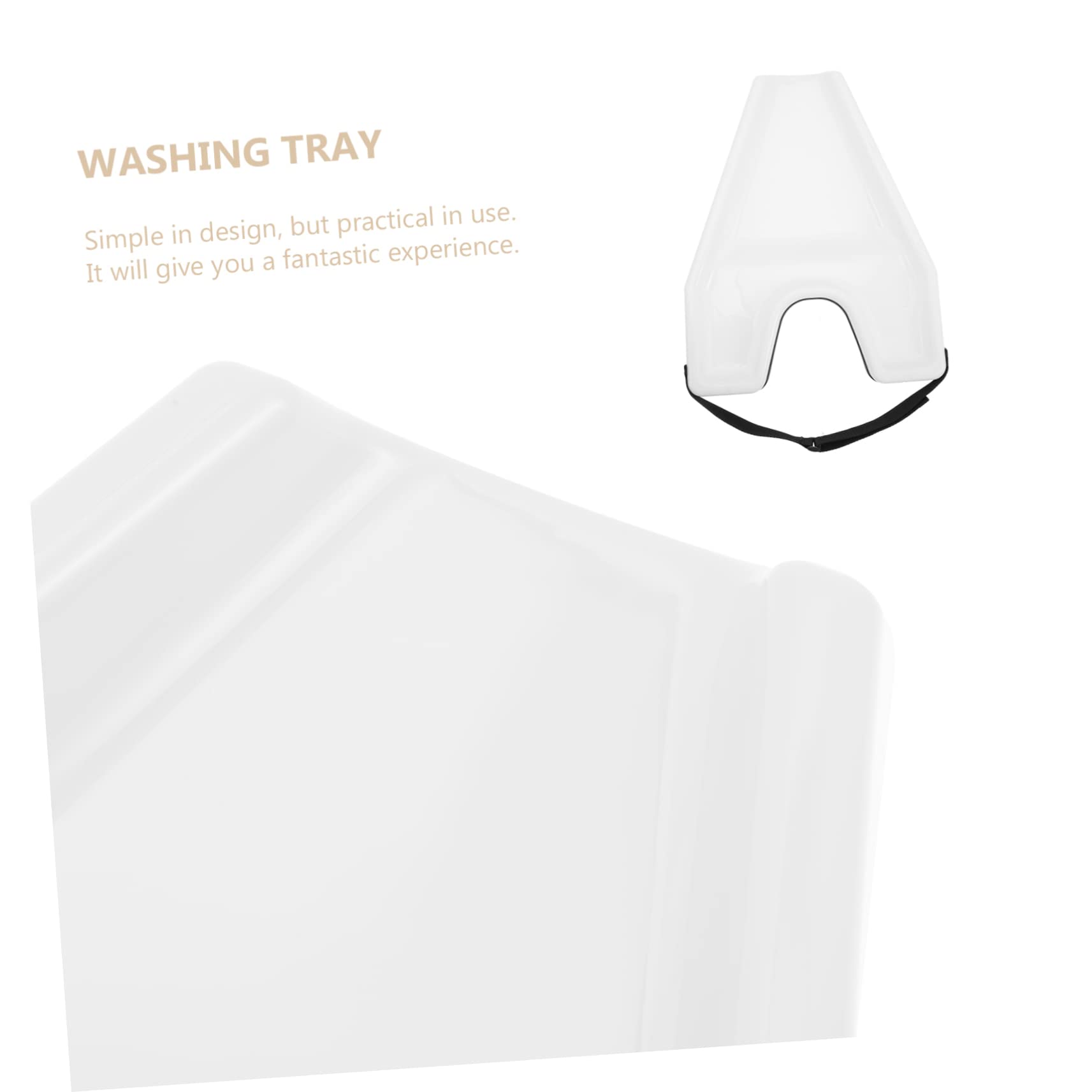 IWOWHERO Shampoo Bath Tub Tray Sitting Hair Basin Hair Washing Tub Tray Salon Hair Washing Tray Sink Tray Portable Hair Washing Sink Bath Sink Hair Washing Sink Tub Hair Rinse Tray Pp White