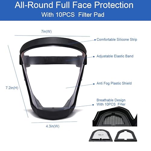Bfhongly MZ-TOU Plastic Face Shield (2 Pack) Full Safety Face Protection Equipment thumb #2