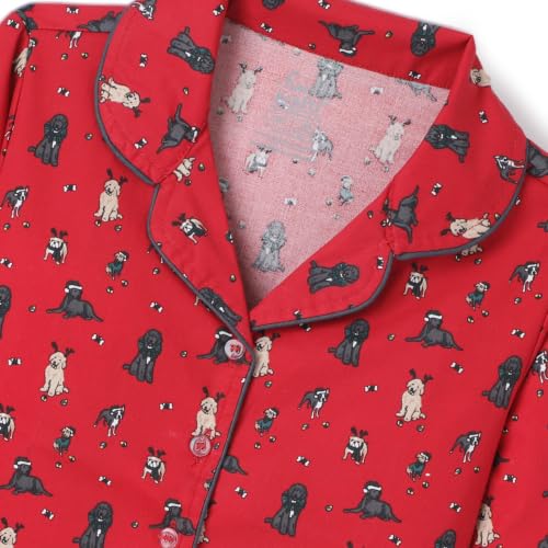 Image of Girls Premium Cotton Full Sleeves Printed Nightsuit Set | Collar Style Night Dress for Girls | Soft & Breathable Pajama Set | Trendy Kids Sleepwear & Nightwear