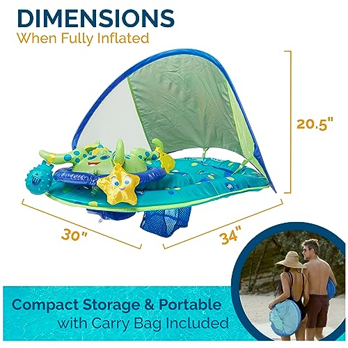SwimWays Baby Spring Float Activity Center, Baby Pool Float with Canopy, Pool Toys & Swimming Pool Accessories for Kids 9-24 Months, Green Octopus - image 8
