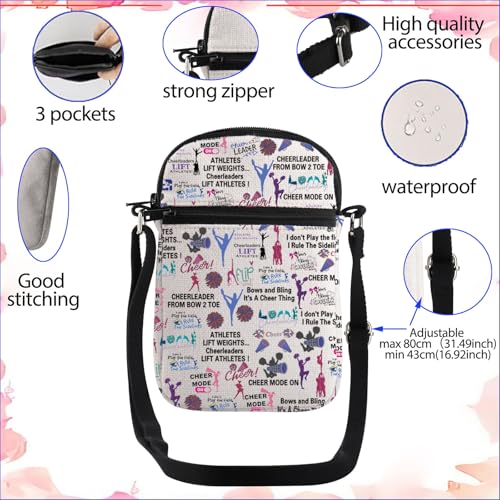 JYTAPP Cheerleading Cheer Crossbody Bag Cheerleader Gift Crossbody Purse Cheer Team Gift Cheer Lover Gift3