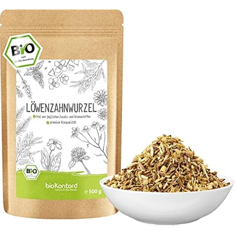 Löwenzahnwurzeltee BIO 500g | 100 % naturrein - Löwenzahnwurzel aus kontrolliert biologischem Anbau von bioKontor Cover