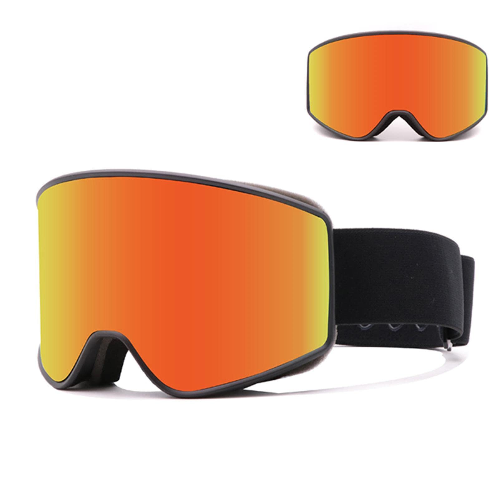 Gogle narciarskie, Nowe zimowe gogle narciarskie do sportów na świeżym powietrzu, męskie i damskie, dwuwarstwowe, przeciwmgielne, duże okulary narciarskie, okulary do wspinaczki narciarskiej(C2)