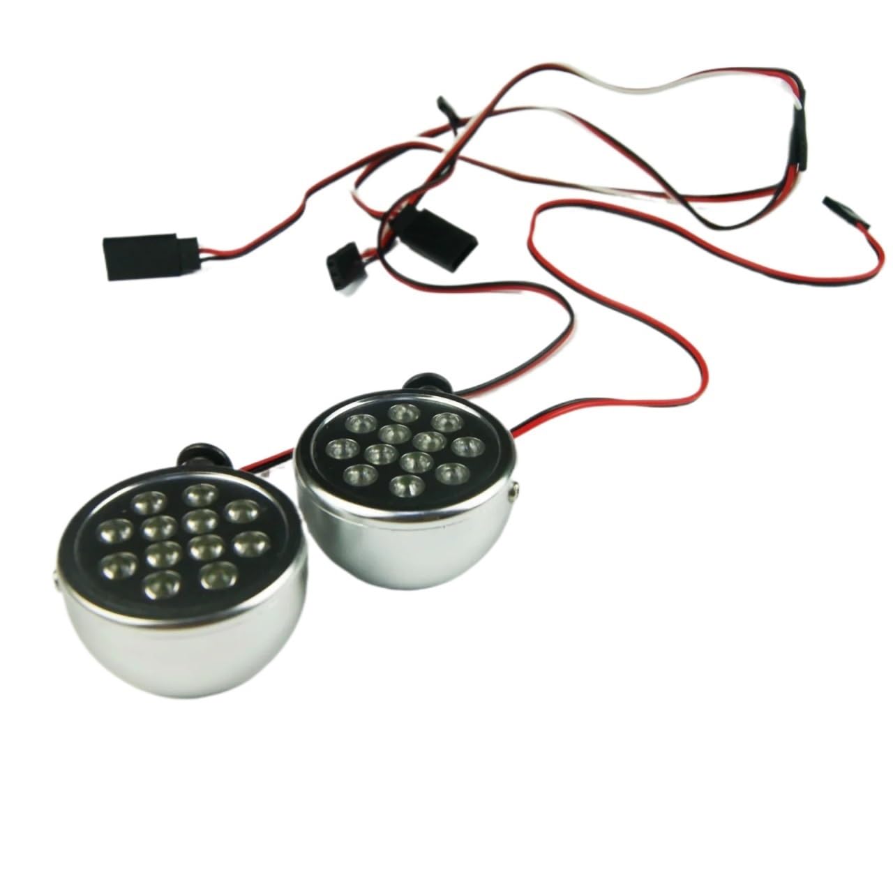 Lampa LED ze stopu aluminium kompatybilna z HPI, kompatybilna z Rovan, kompatybilna z Rofun Baja 5B 5T Buggy Truck 1/5 (srebrna)
