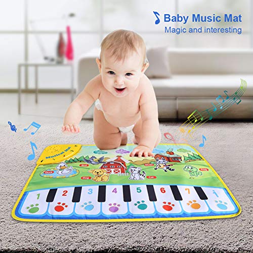 Baby Muziek Dansvloer Mat, Kinderen Piano Mat Baby Toetsenbord Touch Play Mat Tapijt Touch Play Game Speelgoed met Vijf… - Image 6