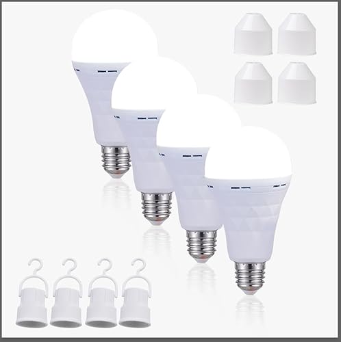 Miniatura 1 de Bombillas de emergencia recargables, bombilla de reserva de batería para falla de energía en el hogar, bombillas LED equivalentes a 850 lúmenes, 12