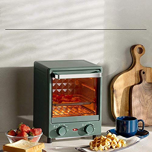 Mini-oven Elektrisch met licht Elektrische grill met instelbare temperatuurregeling Timer Drielaagse bakpositie bespaart meer ruimte Mini-ovens van 12 liter happy - Afbeelding 4