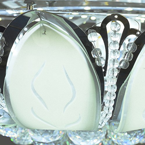 42" Luxury Modern Fandelier Crystal Chandelier Ceiling Fan With Remote Control Bling Ceiling Fan With Light For Livingroom Bedroom Chrome Folding Blades Ceiling Fan Lamp Dining Room Decorative #TOP5