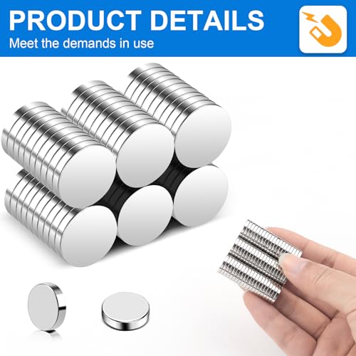 Image of TRYMAG Small 60Pcs 12x2mm Neodymium Magnets, Tiny Strong Small Round Circle Rare Earth Magnets for Refrigerator, Office, Whiteboard, Crafts, DIY
