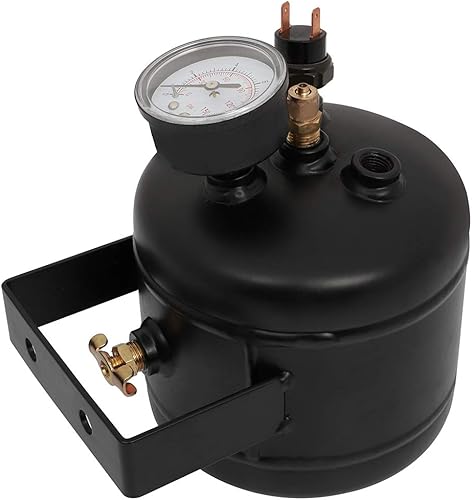 Miniatura 9 de Tanque de compresor de aire de 5 puertos de 0.5 galones (2 litros), repuesto de 150 PSI para suspensión neumática para bocina de tren de coche