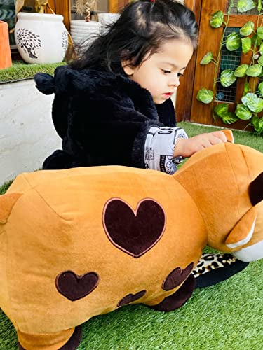 Image of DearJoy Big Size Fibre Filled Stuffed Animal Cow Soft Toy for Baby of Plush Hugging Soft Toy for Kids boy Girl Birthday Gift (50 cm, Brown)