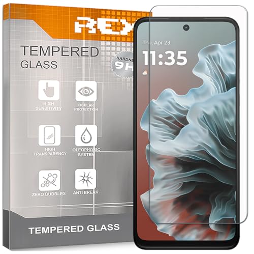 REY Protector de Pantalla para Motorola Moto G 5G 2024, Cristal Vidrio Templado Premium