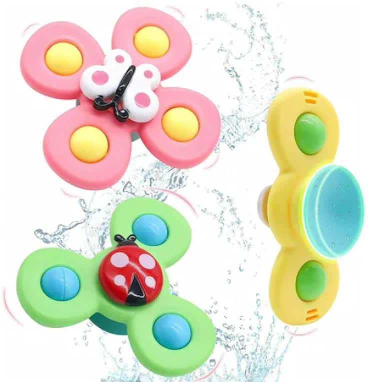 Sky Tech® Baby Bath Spinner Toys for Kids - 3 PCS Insect Suction Cup Bath Toy for Baby Boys Girls, Waterproof Spinning Top Rotating Learning Toy Sticks to Smooth Surface Return Gift for Kids (B0D7WBC4CF) Amazon Price History, Amazon Price Tracker