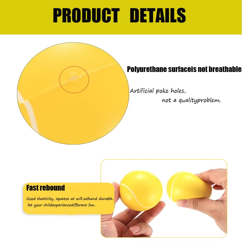 Lot De 12 Balles De Tennis En Mousse 5 Cm Mini Balles De