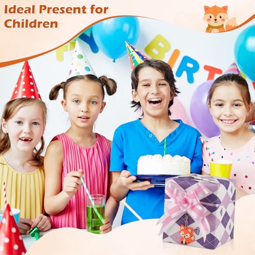 FAMCUCHE 10 Stück Fuchs Schlüsselanhänger, Fuchs Mitbringsel Silikon Anhänger, Schlüsselanhänger Mitgebsel Kinder, Tierschlüsselanhänger Kinder Kindergeburtstag, Fuchs Geschenk Klein Gadgets Deko