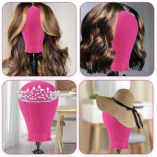 image for Neverland Beauty & Health 23 Inch Wig Head Red,Wig Stand with Head,Can