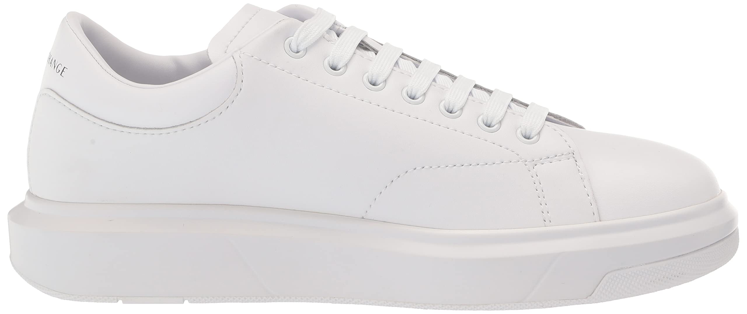 ARMANI EXCHANGE Venice Con Logo Ricamato Sulla Suola Della Piattaforma, Scarpe da ginnastica Uomo, Bianco Opaco, 41 EU