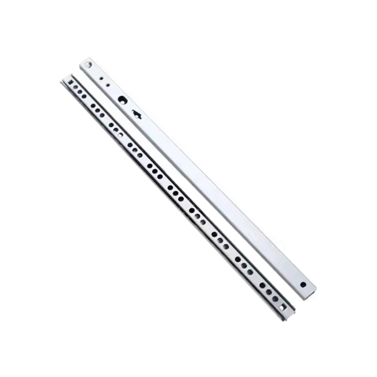 Ppqiru One Color 4Pcs Smooth Glide Bearing Drawer Slides Two Way Slide 17Mm Wide Glides Hardware Accessories 8"-17" For Cabinet Drawer(406Mm-16Inch)