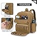 GOBUROS Tactical Pistol Backpack for 4 Handguns and 12 Mags, Gun Range Backpack with TSA Lock and Padded Shoulder Straps, Khaki