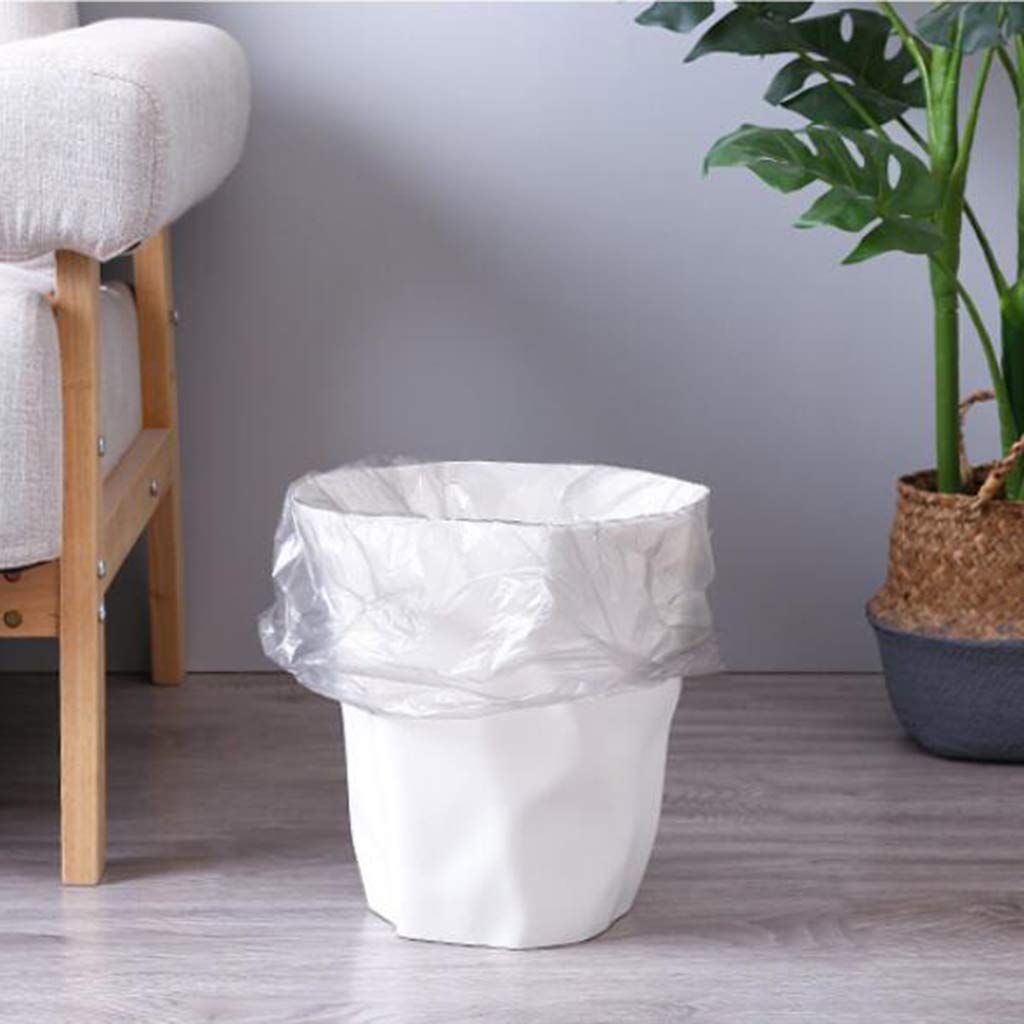 Fenteer Abfalleimer – Papierkorb für, Badezimmer, Aufenthaltsraum, Weiß groß, 26.5cm