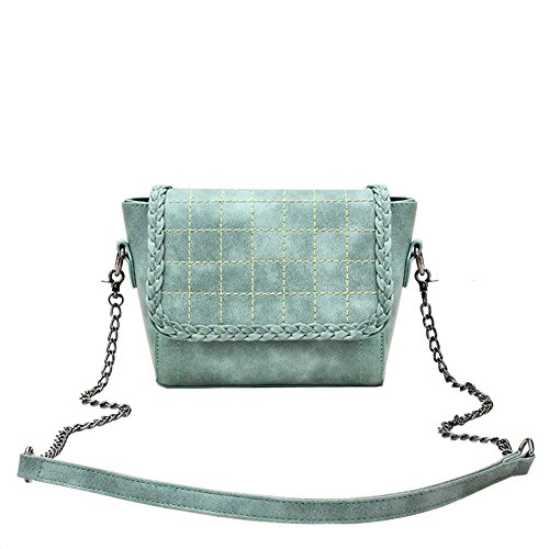 Sac en bandoulière épaule vert pour femme aux finitions chaîne épurées
