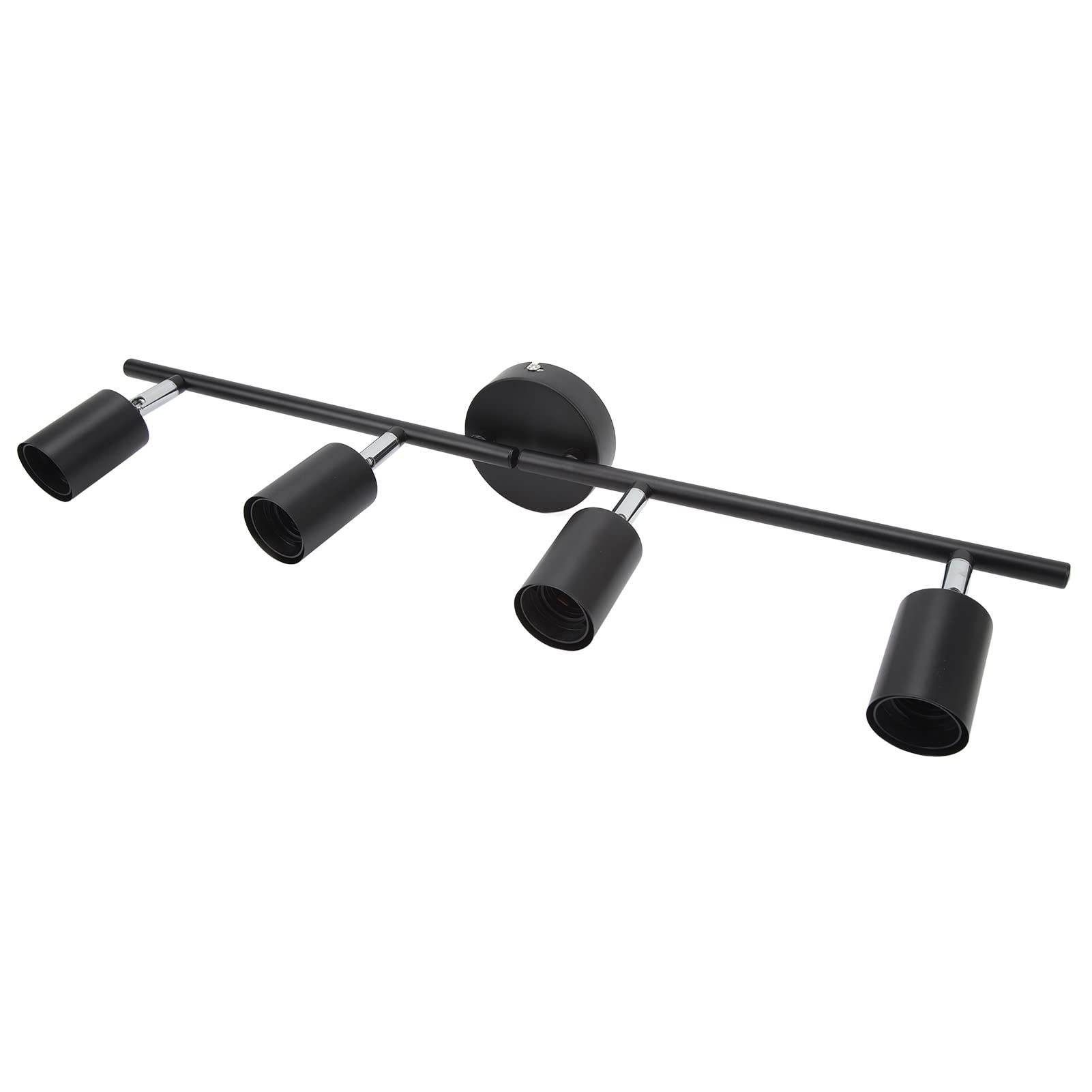 Kit de Iluminación de Riel, 4 Cabezales de Lámpara, Iluminación de Riel, Iluminación de Riel de Ángulo Ajustable Plegable, Accesorios de Hierro para Techo, para Dormitorio, Hotel, Negro, 85 265