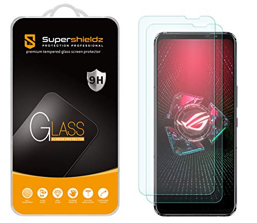 Supershieldz (2 Pack) Designed for Asus Rog Phone 6/6 Pro / 5 / 5s / 5 Pro / 5s Pro / 5 Ultimate Tempered Glass Screen Protector, Anti Scratch, Bubble Free