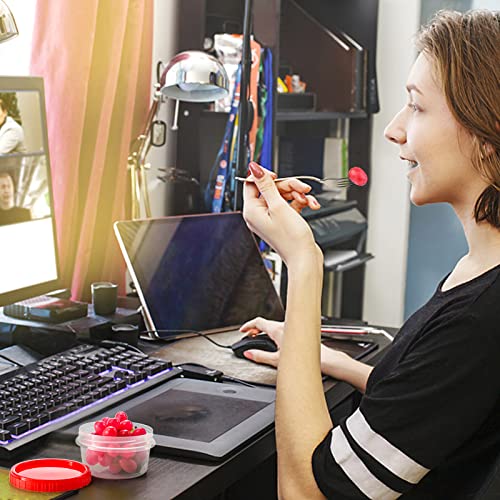 Okllen 40 Pack Small Freezer Storage Container Boxes, 10 Oz Food Container Jar With Airtight Screw Lid, Reusable Wide Mouth Slime Cup For Snack, Soup, Fruit, Bap Free, Sturdy Plastic #TOP7