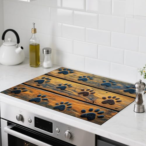 Image of Nuxovilar Stove Top Cover Cooktop Protector 20.4x28.3in Polyester Glass