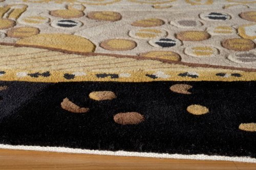 Momeni NEWWANW-01BLK2680 Rugs New Wave Collection, 100% Wool Hand Carved & Tufted Contemporary Area Rug, 2'6 Inch X 8' Runner thumb #2