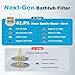 Next-Gen Bathtub Water Filter for Faucet | Removes 95% Chlorine, Lead, Fluoride & Heavy Metals | Softens Water, Hard Water Balance | Safe Bath Filter for tub, Babies, Kids & Family Skincare