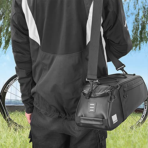Loyokii Bike Trunk Bag, 8L Bike Rack Bag For Back Of Bike, Bicycle Rack Pannier Bag For Folding Bike Road Bike And Mtb, Cycling Bag #TOP6