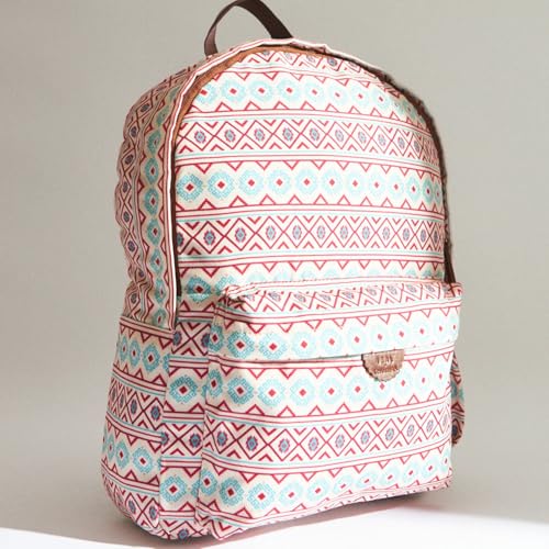 Image of TEAL BY CHUMBAK Laptop Backpack for Women, Stylish Canvas Bag for College, Office, School and Travel, Fits 15-Inch Laptop, Lightweight and Durable with Organizer