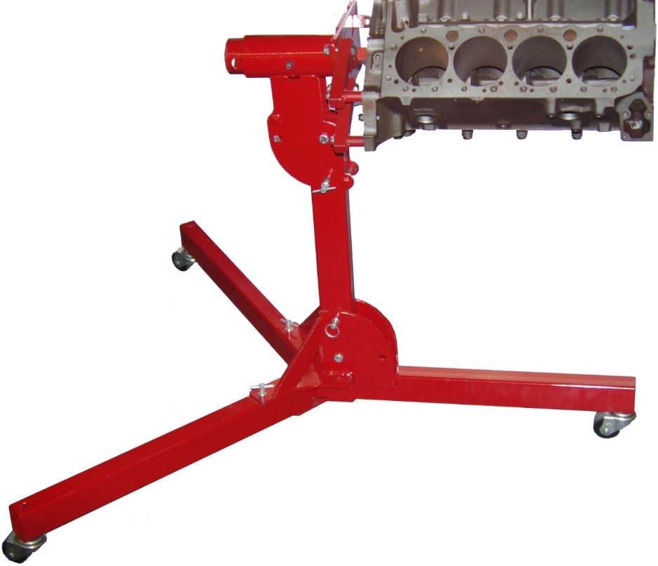 Engine Stand Heavy Duty Motor Rebuild Cradle Rolling Folding Adjustable Rotating Shop Dolly Professional Mechanics Overhaul Tool Automotive Garage Equipment Portable Cylinder Block Head Crankshaft