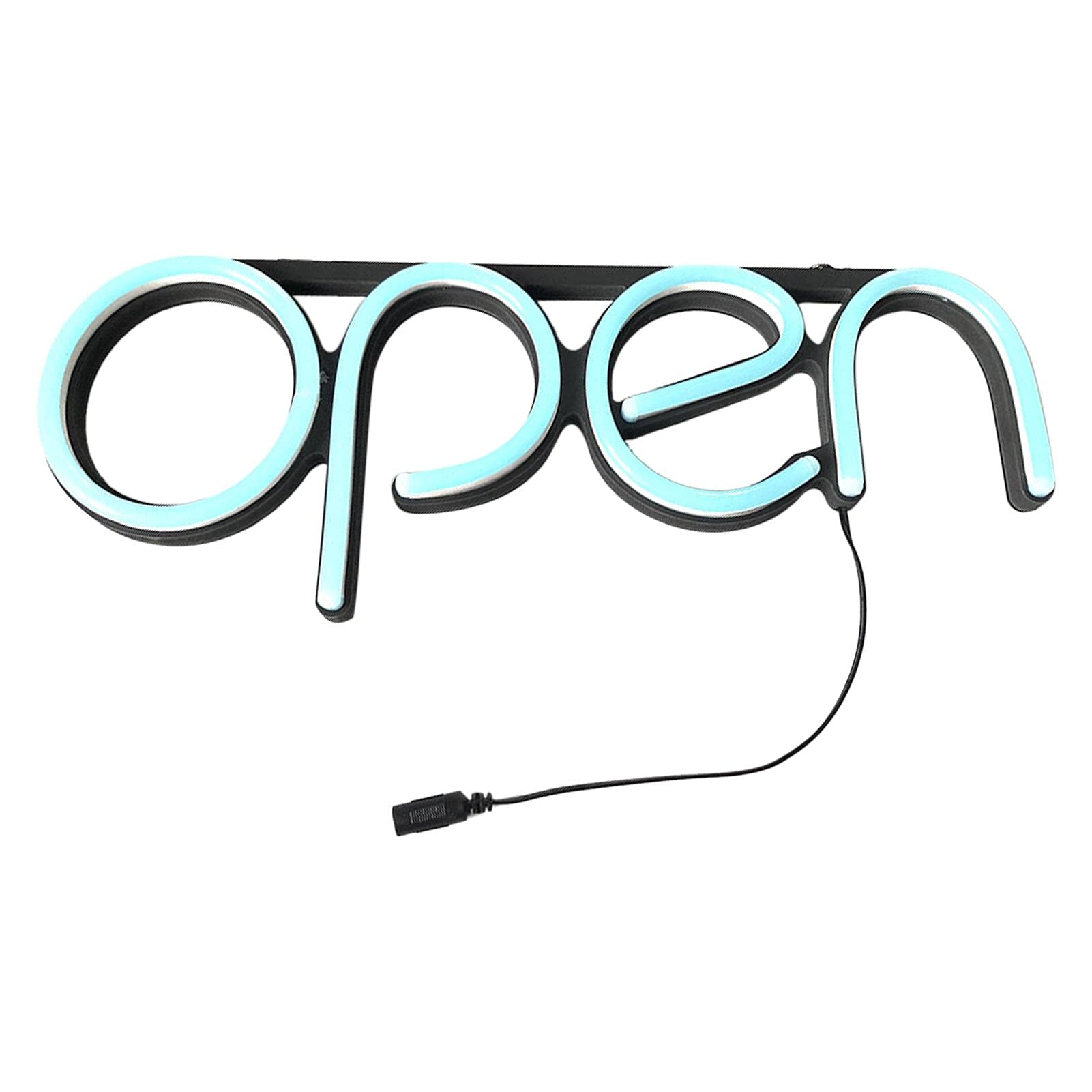 Dengofng LED Open Sign, Neon Open Sign Light for Business, Ultra Bright Electric Light Up Signs for Business Storefront, Walls, Office, Shop Light(Ice Blue)