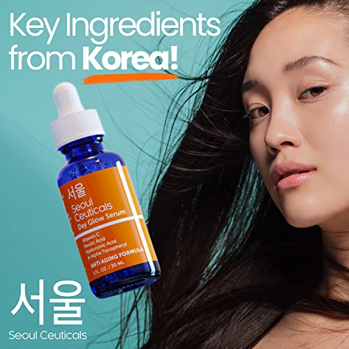 Seoulceuticals Korean Skin Care Korean Beauty - 20% Vitamin C Hyaluronic Acid Serum + Ce Ferulic Acid Provides Potent Anti Aging, Anti Wrinkle Korean Beauty 1Oz #TOP3
