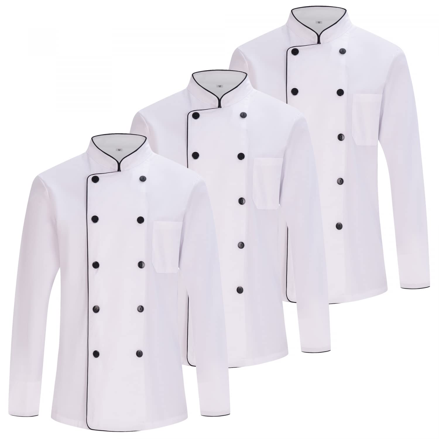 MISEMIYA - Pack 3 Einheiten -Herren Kochjacke - Herren Kochjacke - Hospitality Uniform - Ref.842