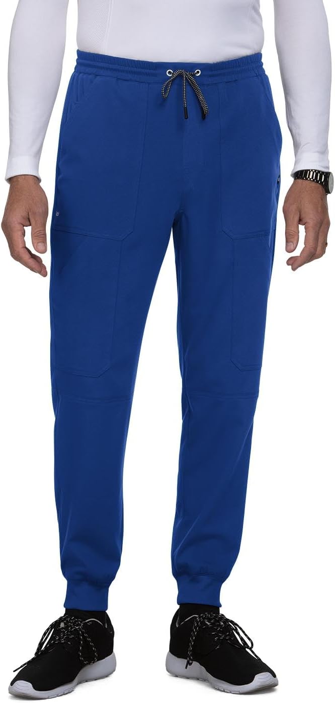 KOI Next Gen Men's Day to Night Jogger Scrub Pants, 7 Pockets, 4-Way Stretch