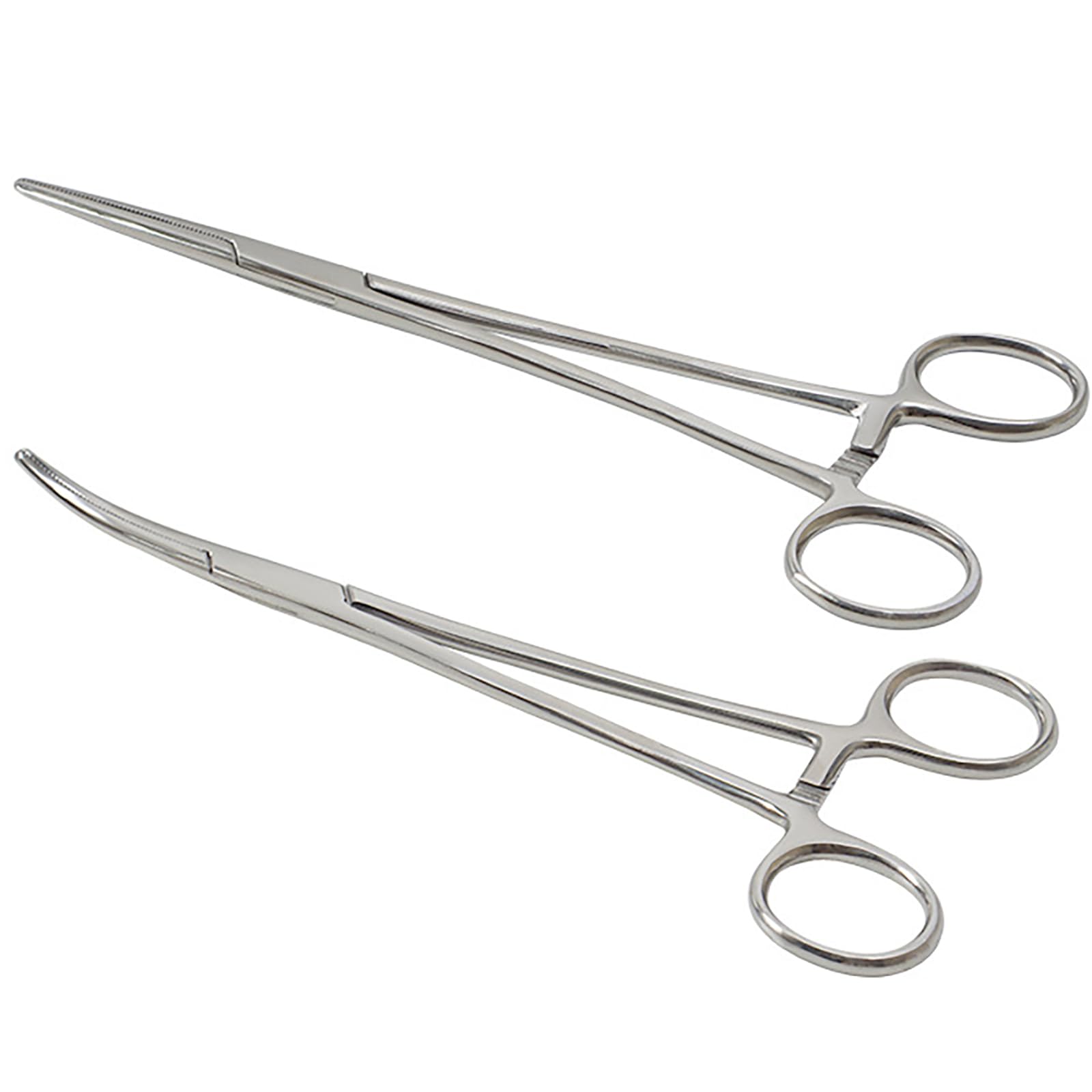 DALAETUS 2 Pcs 12.5cm Piercing Pliers Set, Straight & Curved, Stainless Steel